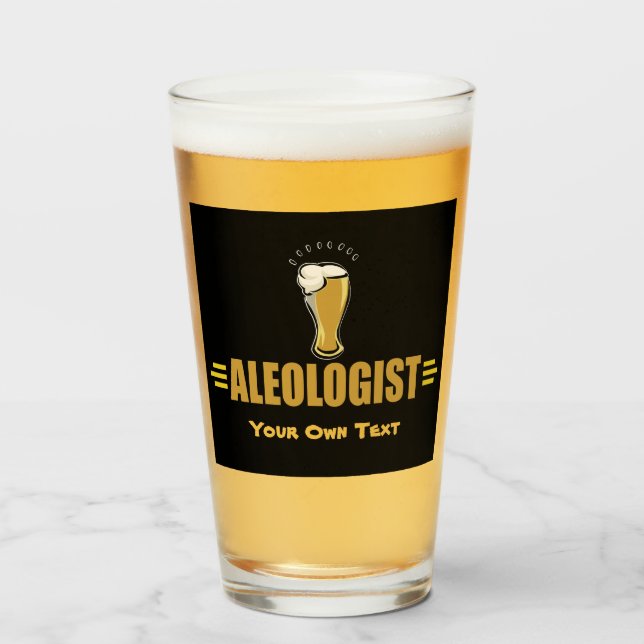 Copo De Pint Engraçado Eu Amo Cerveja Ale (Frente (Preenchido))