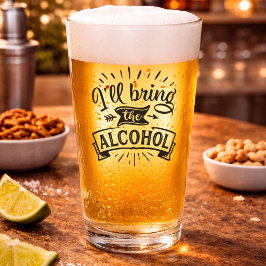 Copo De Pint Engraçado Eu Trago o Álcool