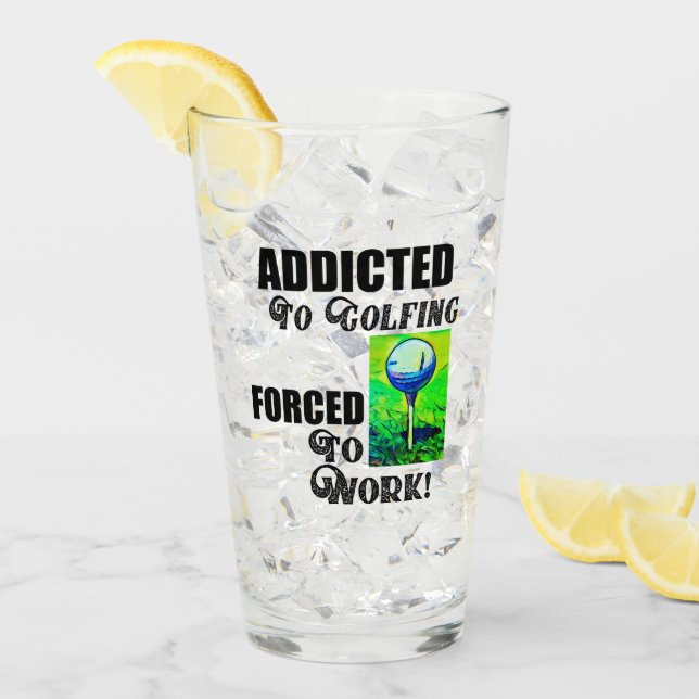 Copo De Pint Engraçado Golfe Cita Esportes Homens (Gelo frontal)