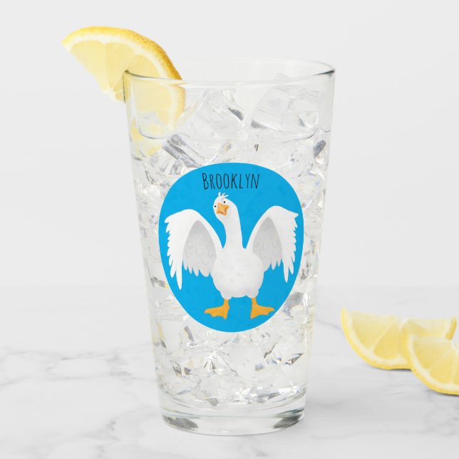 Copo De Pint Engraçado ilustração curiosa de desenho animado de (Gelo frontal)