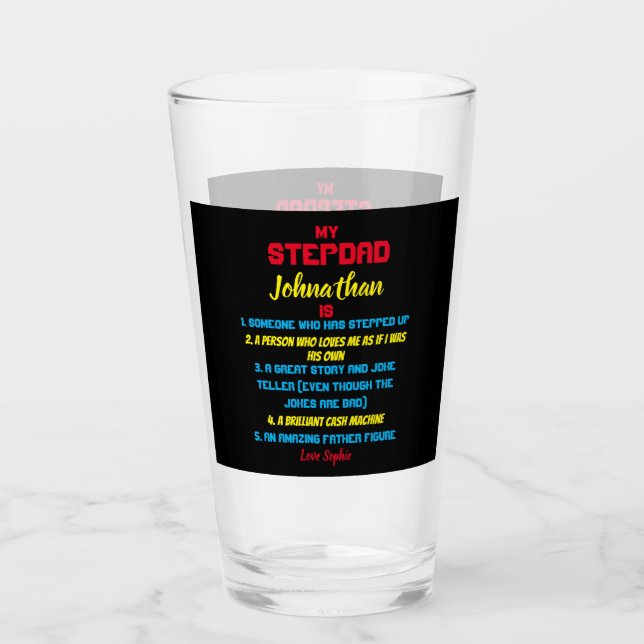 Copo De Pint Engraçado, Minha Cotação Do Stepdad (Frente)