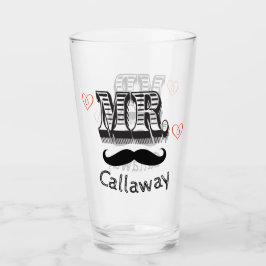 Copo De Pint Engraçado nome do Sr. Mustache