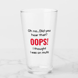 Copo De Pint Engraçado OOPS ACHEI QUE ESTAVA NO MUDO
