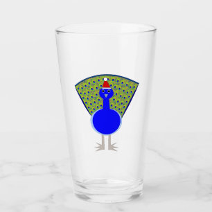 Copo De Pint Engraçado Peacock de Natal