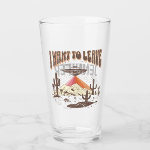 Copo De Pint Engraçado "Quero sair" da nave espacial design