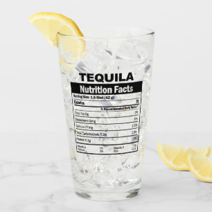 Copo De Pint Engraçado Tequila Nutrição Fatos Vidro