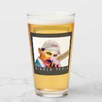 Engraçado Tesla Portrait Beer