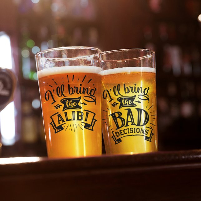 Copo De Pint Engraçado Trazer o álibi (Criador carregado)