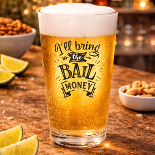 Copo De Pint Engraçado Trazer O Dinheiro Da Fiança