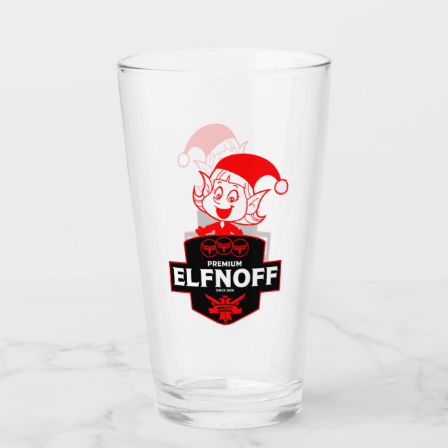 Copo De Pint Engraçado Vodka Natal (Frente)