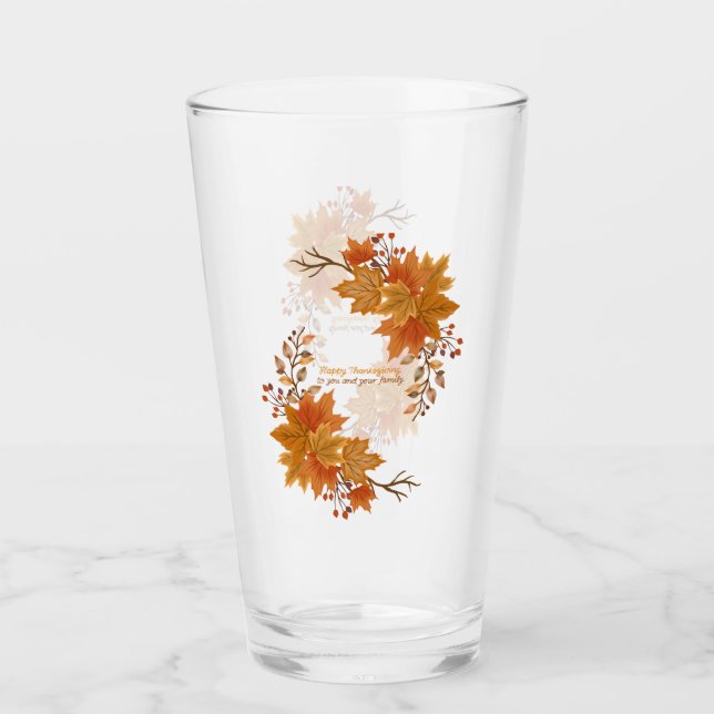 Copo De Pint Entretenimento de Ação de Graças Elegante (Frente)