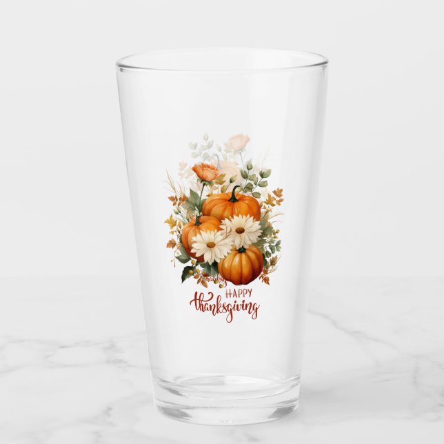 Copo De Pint Entretenimento de Ação de Graças Elegante (Frente)