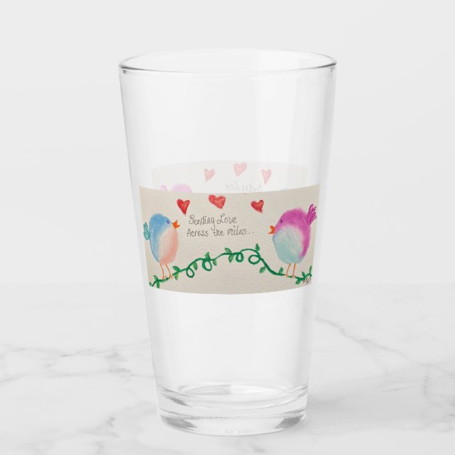 Copo De Pint Enviando Amor Através dos Miles (Frente)