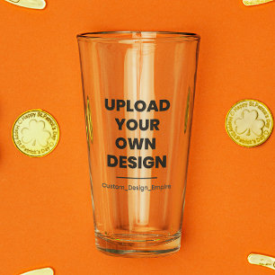 Copo De Pint Envie Seu Próprio Design Aqui Modelo Personaliza