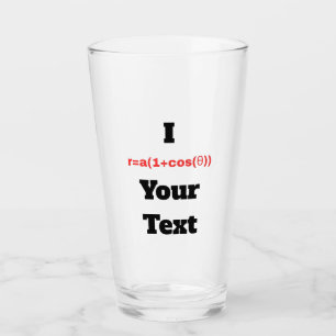Copo De Pint Equação Polar Personalizável (I Coração)