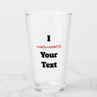 Copo De Pint Equação Polar Personalizável (I Coração)