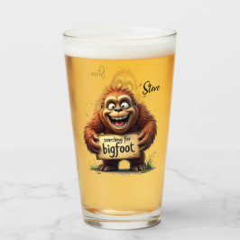 Copo De Pint Equipe de Busca de Foto de Bigfoot Sasquatch Feliz