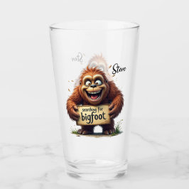 Copo De Pint Equipe de Busca de Foto de Bigfoot Sasquatch Feliz