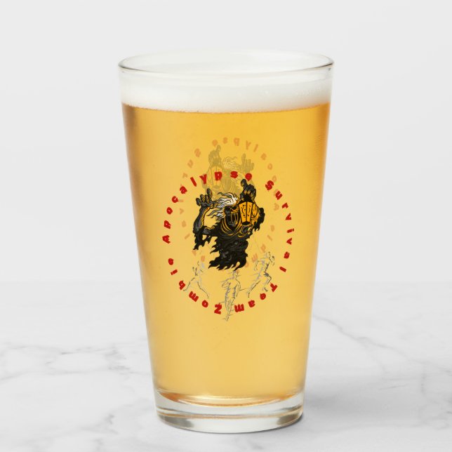 Copo De Pint Equipe de Sobrevivência Apocalypse Zombie pode sob (Frente (Preenchido))