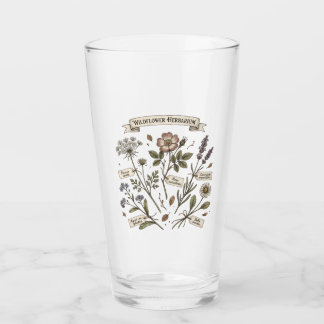 Copo De Pint Erbário de Flores Silvestres Prensadas Botânica Vi