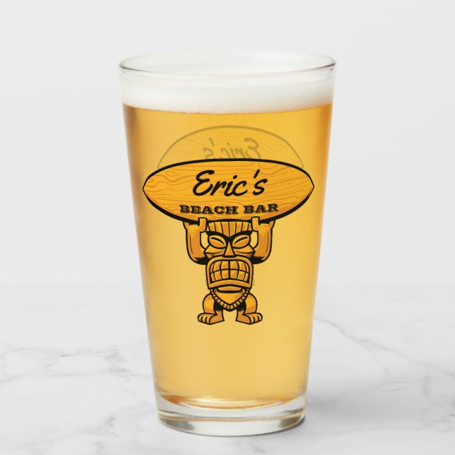 Copo De Pint Eric's Beach Bar Glass (Frente (Preenchido))