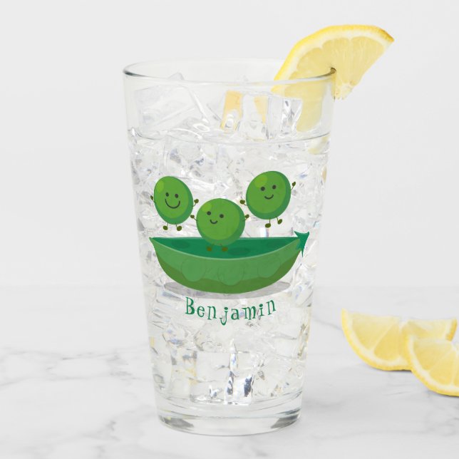 Copo De Pint Ervilhas de salto bonitas na ilustração de desenho (Gelo traseiro)