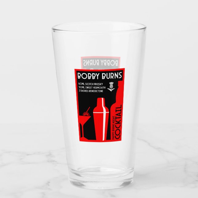 Copo De Pint Escocês Bobby Burns Whiskey Cocktail (Frente)