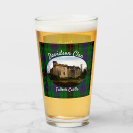 Copo De Pint Escocês Davidson Clan Castle Tartan Family Glass