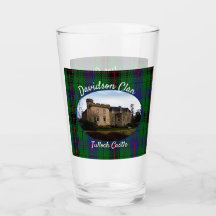 Escocês Davidson Clan Castle Tartan Family Glass