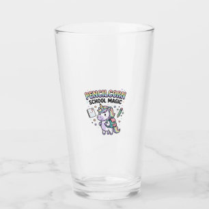Copo De Pint Escola de Lápis de Unicórnio Magia Encantadora Mer