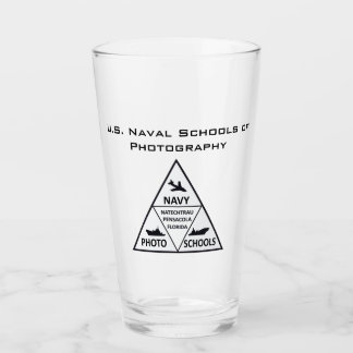 Copo De Pint Escola Naval Americana de Vidro Fotografado Tumble