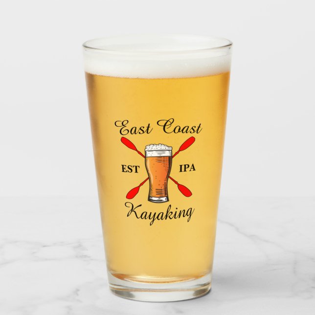 Copo De Pint Escova de Kayaking est de cerveja IPA (Frente (Preenchido))