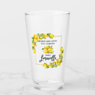 Copo De Pint Escova Limões de Aquarela Limoncello