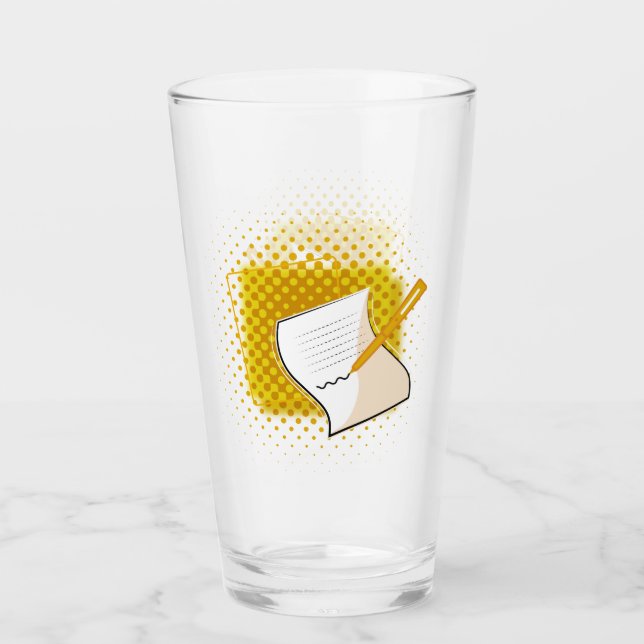 Copo De Pint Escrevendo sobrevoo (Frente)