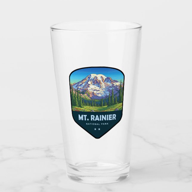 Copo De Pint Escudo do Parque Nacional Mt. Rainier (Frente)
