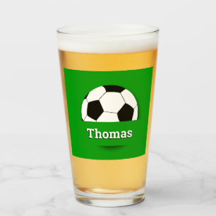 Copo De Pint Esfera de futebol com nome personalizado, festa de