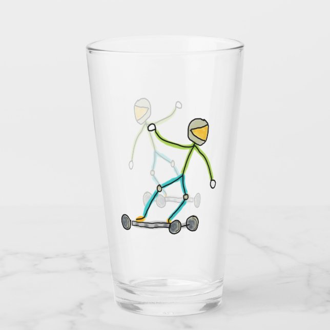 Copo De Pint Esk8 Stickman (Frente)