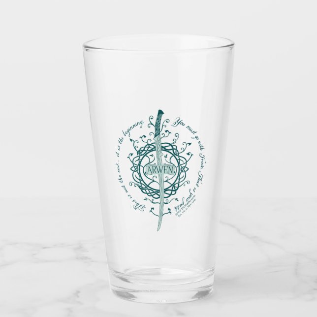 Copo De Pint Espada Élfica ARWEN™ Citação (Frente)