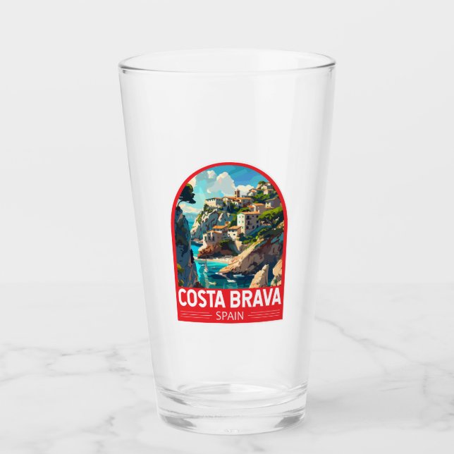 Copo De Pint Espanha Art da Viagem Costa Brava (Frente)