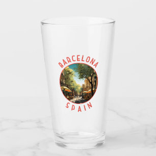 Copo De Pint Espanha de Barcelona La Rambla Circular Retrotraíd