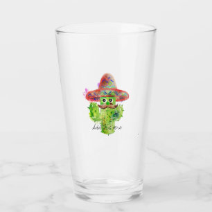 Copo De Pint Espanhol Cactus Mustache Hat Fiesta Text Artisan