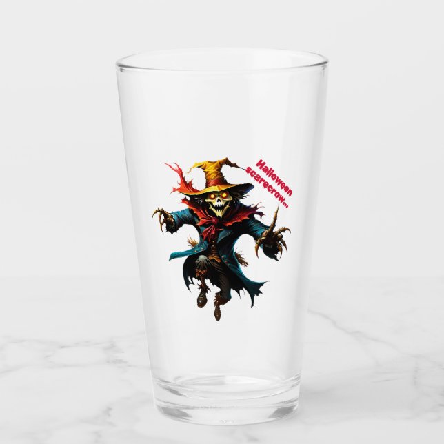 Copo De Pint Espantalho do Dia das Bruxas (Frente)