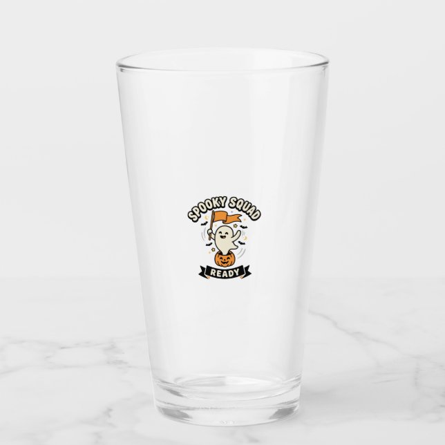 Copo De Pint Esquadrão de Fantasmas de Halloween (Frente)