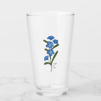Copo De Pint Esqueça-me de não usar vidro de flores