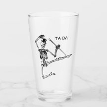 ESQUELETO DANÇANTE COM CHAPÉU DE COPA CANECA DE CE