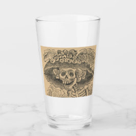 Copo De Pint Esqueleto De Câncer (Calavera Catrina) (Caveira El