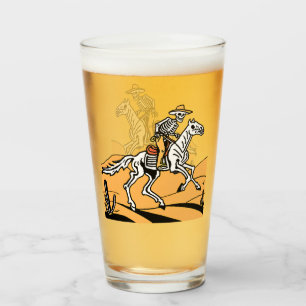 Copo De Pint Esqueleto do Cowboy Ocidental