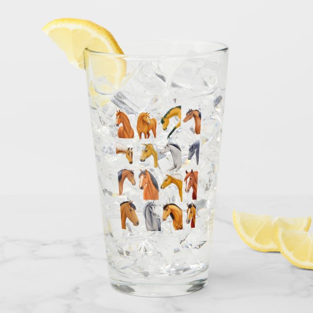 Copo De Pint Esquemas de Cavalos (Gelo frontal)