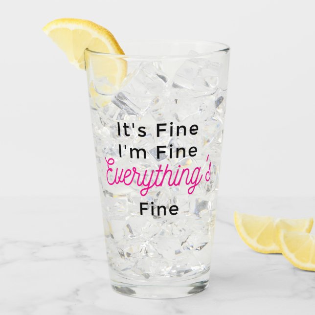 Copo De Pint Está bem, estou bem. Está tudo bem (Gelo frontal)