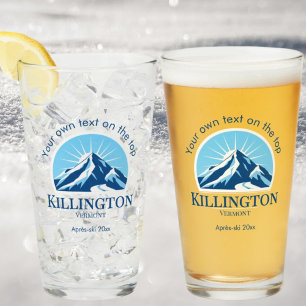 Copo De Pint Estância de esqui Killington Vermont bebe cerveja
